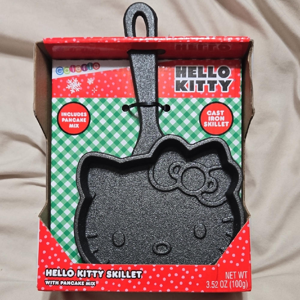 Hello Kitty Black Cast Iron Skillet